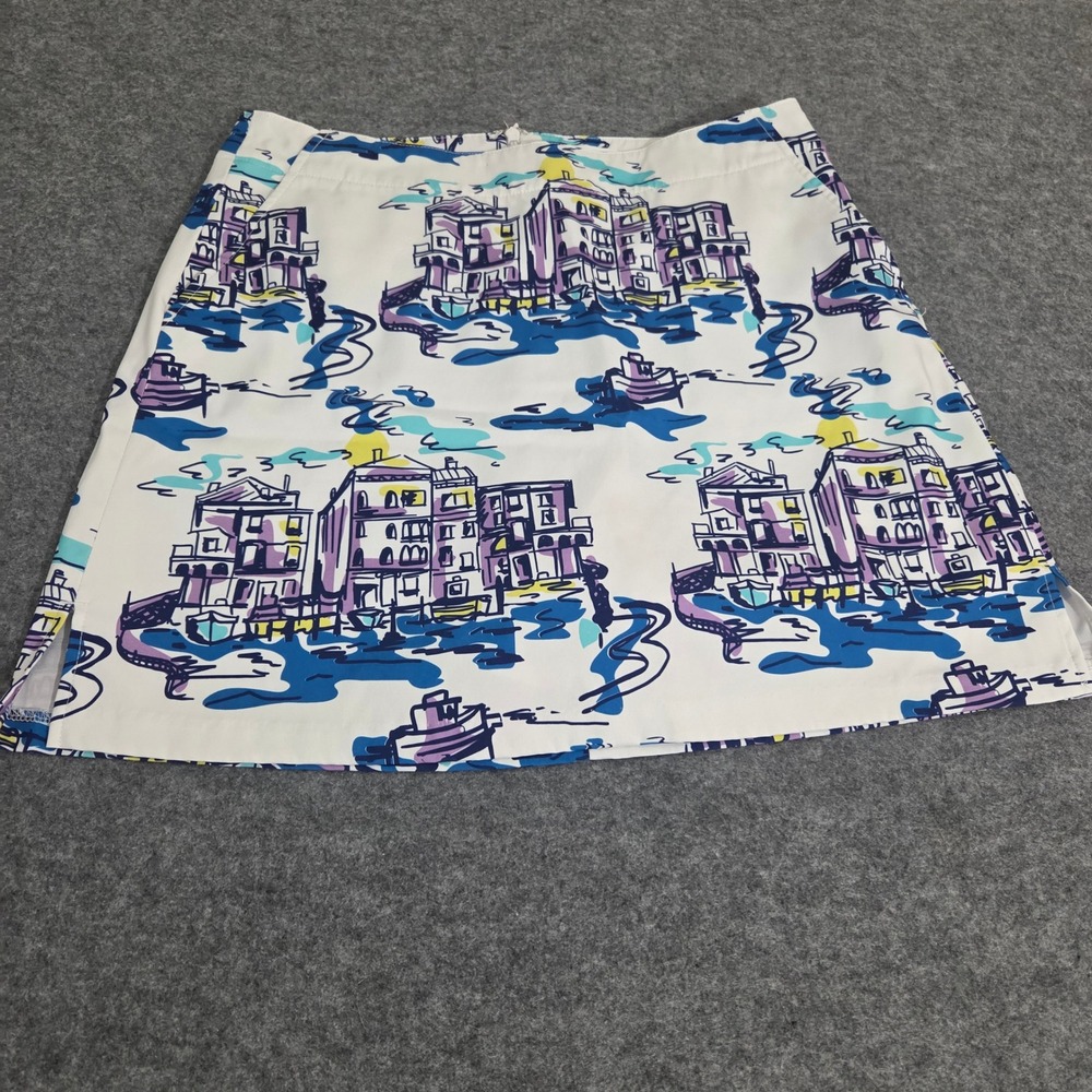 Lady Hagen Womens Golf Skort Size 6 Coastal Village Print Built In Shorts